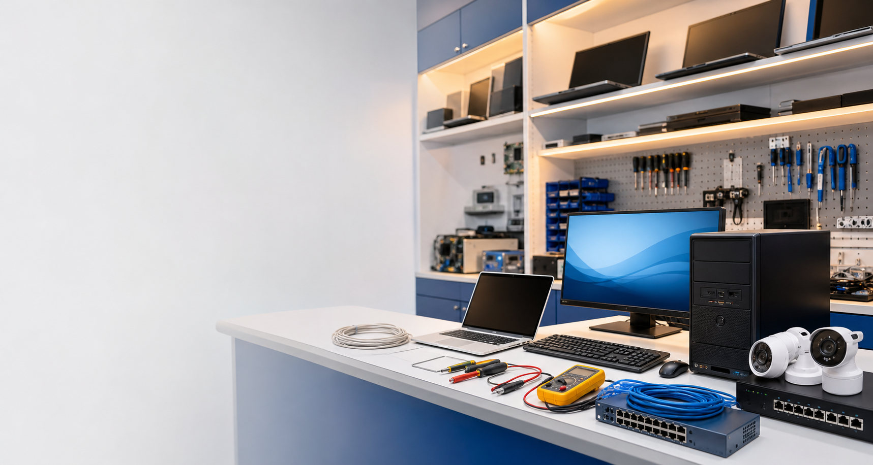 Computer, CCTV, networking and electrical service equipment